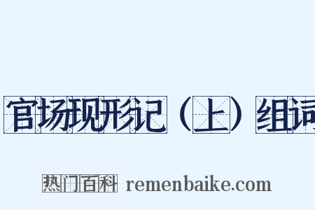官场现形记（上）组词是什么意思的图片